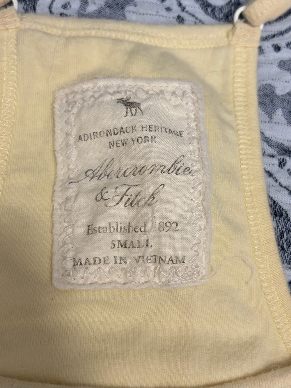 Vintage Abercrombie Yellow Lace-Trim Tank Top Small - Picture 9 of 12